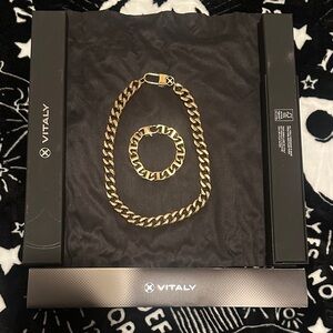Vitaly Gold Chain Necklace & Bracelet Set